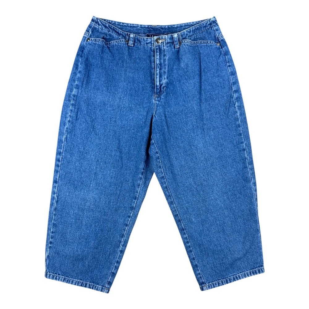 Crazy Horse Liz Claiborne Vintage Cropped Capri Jeans Blue High Rise Cotton 10‎